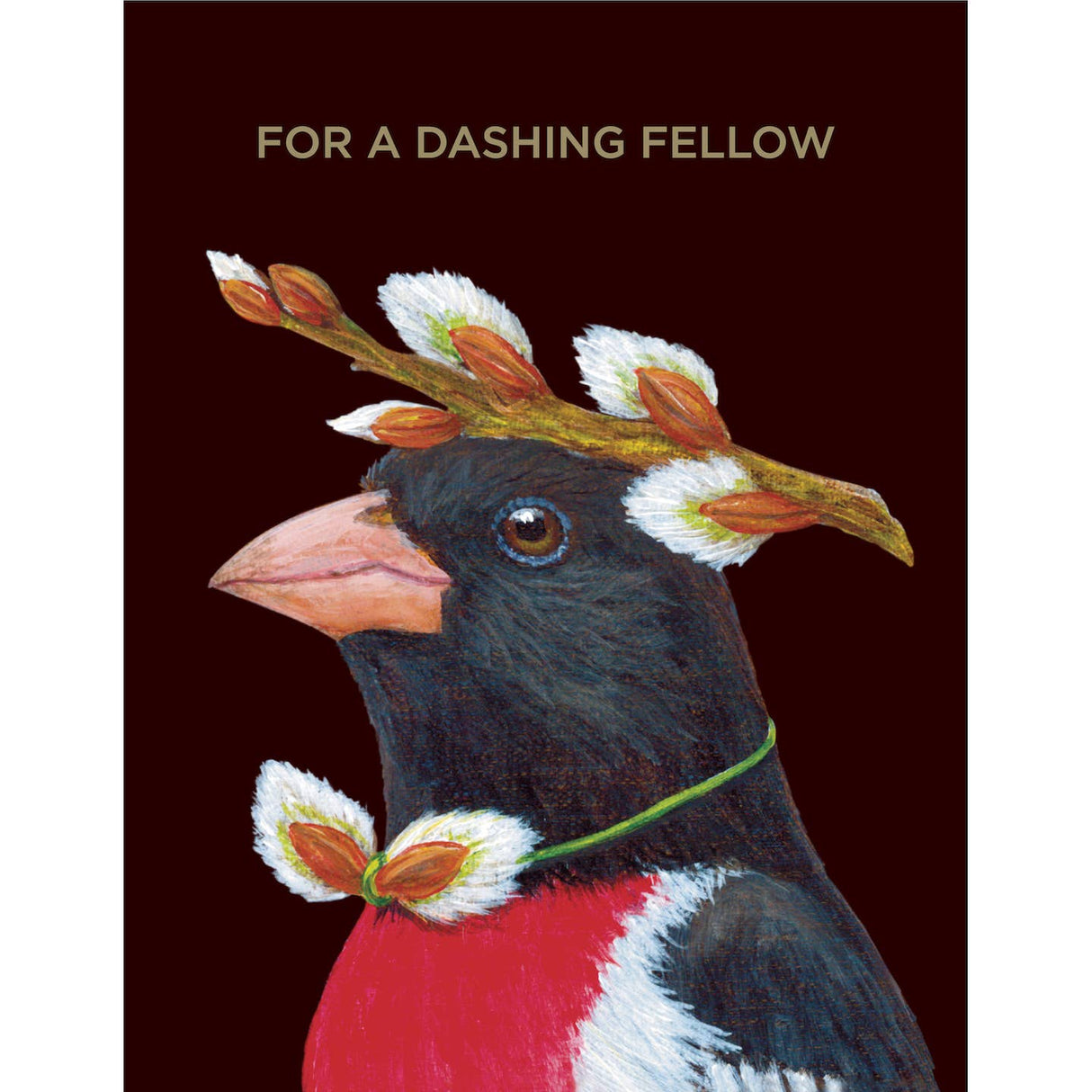 Dashing Fellow Card - Rose-Breasted Grosbeak