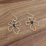 Flower with Stone Earrings