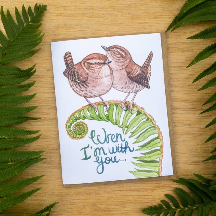 Wren I'm with You Greeting Card