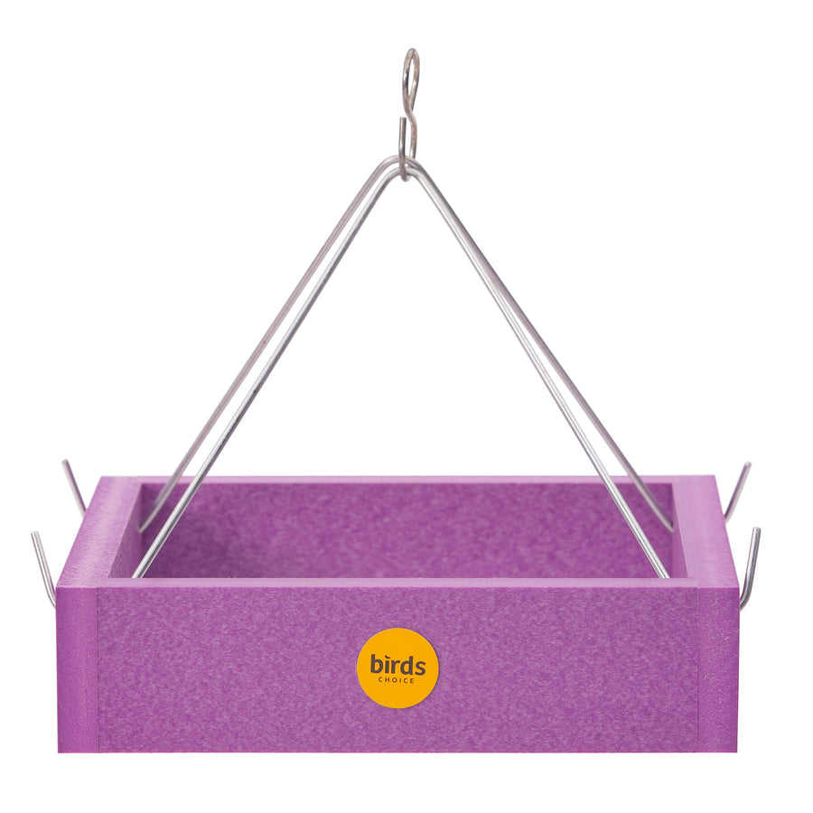 Small Purple Hanging Tray Bird Feeder