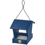 Small Recycled Hopper Bird Feeder - Dark Blue