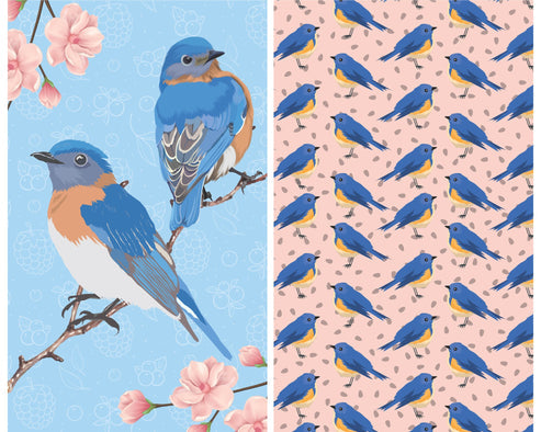 Bluebird - Kitchen Dish Towel & Hand towel