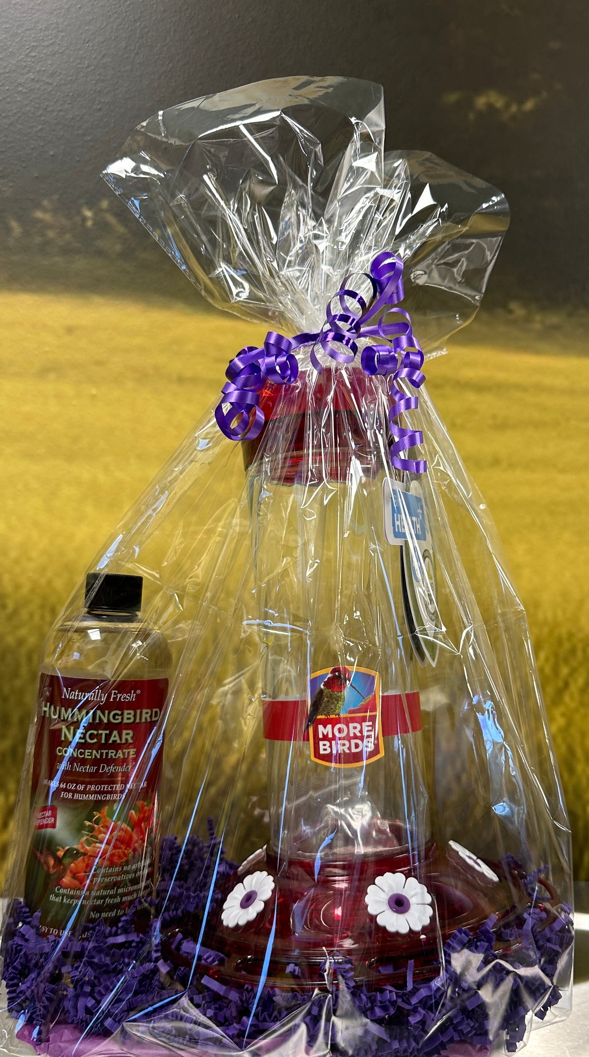 Diamond Hummingbird Feeder Gift Basket