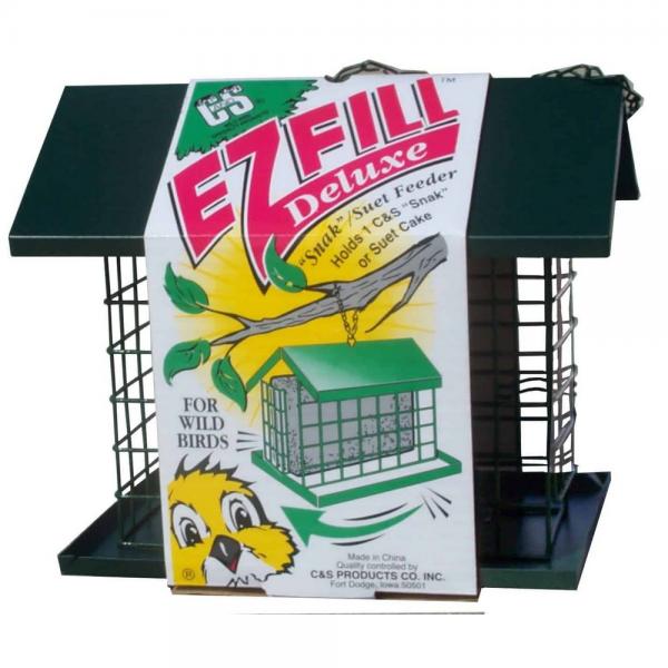 Large Wire Suet Feeder with Roof and Platform
