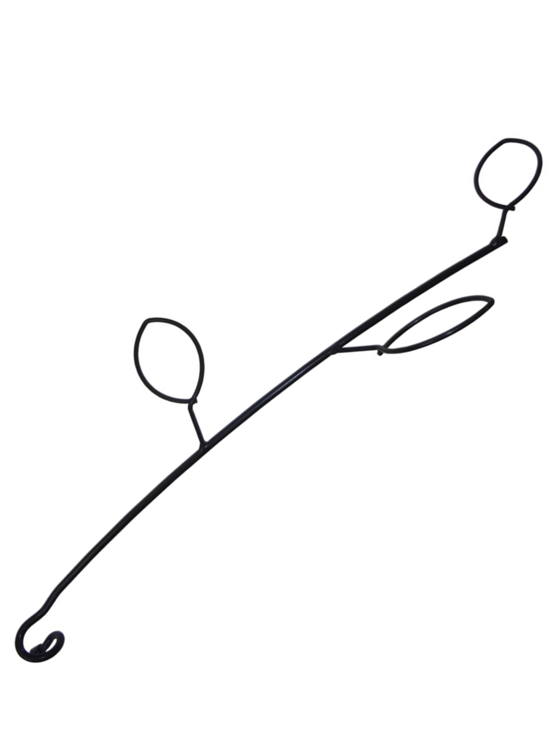 Branch style quick connect hanger arm with welded leaves for birds to perch on. 