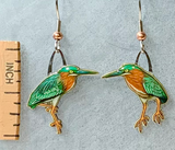 Green Heron Earrings