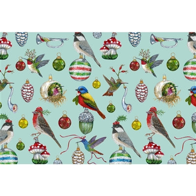 Baubles and Birds Placemat - Pad of 18 Sheets