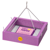 Small Purple Hanging Tray Bird Feeder