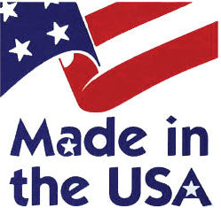 Logo with American flag and 'Made in the USA' text on a white background