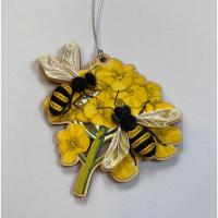 Bees Quilled Ornament