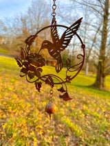 Flamed Hummingbird & Lily Ornament