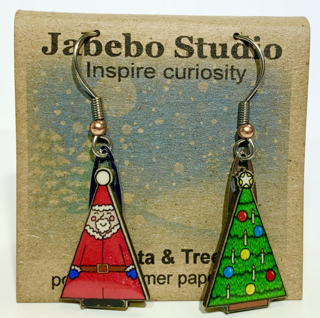 Santa and Tree Earrings