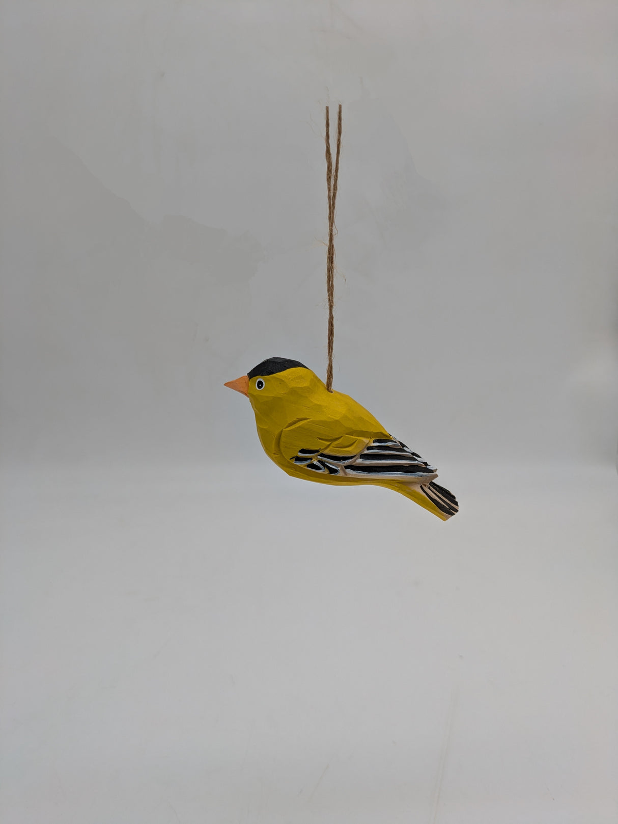 Hand Carved Goldfinch Ornament