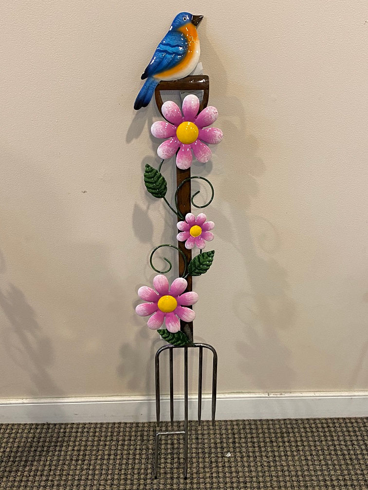 Bluebird Flower Fork Stake