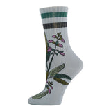 Sage Vibes | Women's Floral Premium Athletic Crew Socks