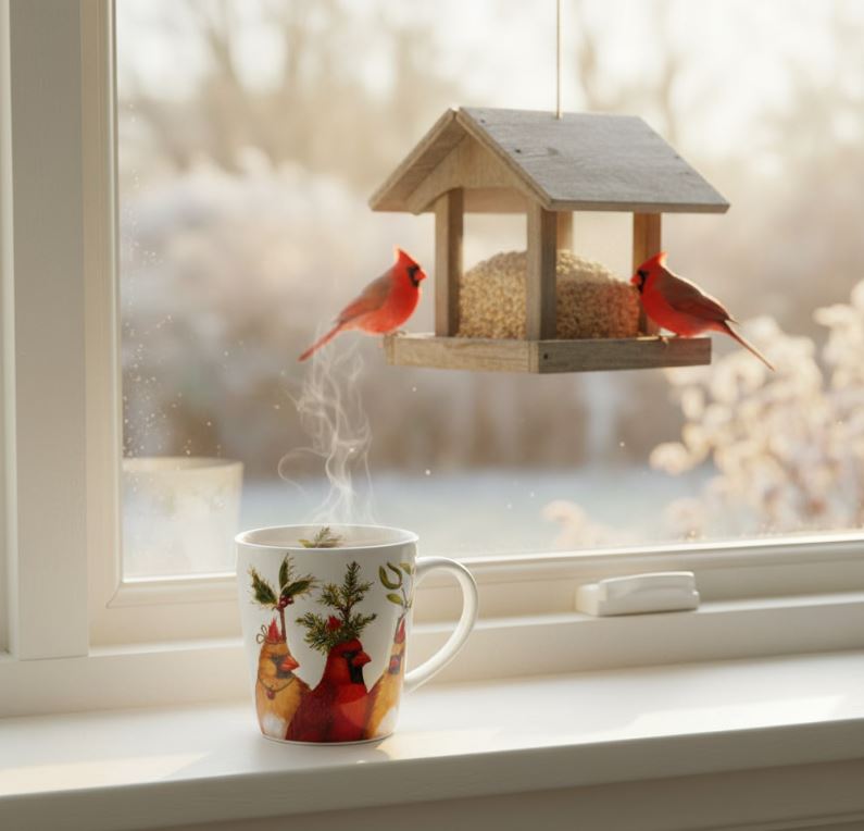 Cardinals Mug in Gift Box-Holiday Party