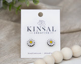Daisy Wood Stud Earrings