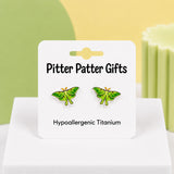 Luna Moth Stud Earrings