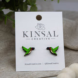 Hummingbird Wood Stud Earrings
