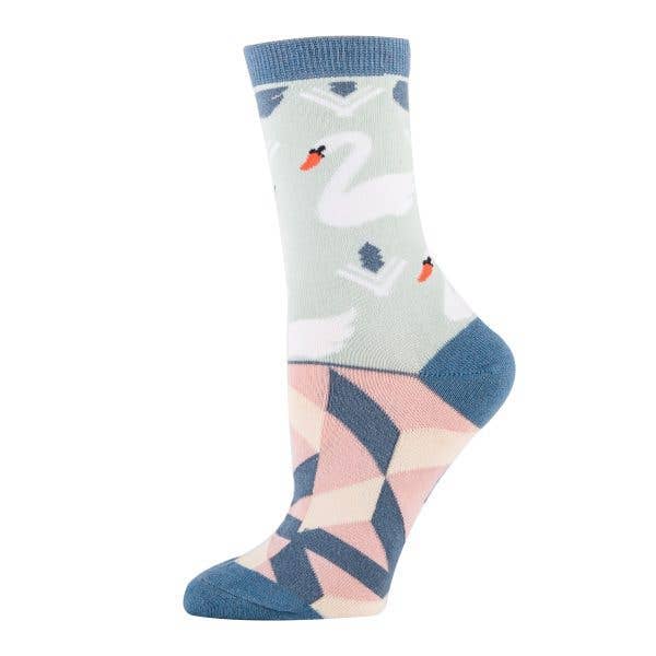 Black Swan | Women's Premium Cotton Crew Dress Socks